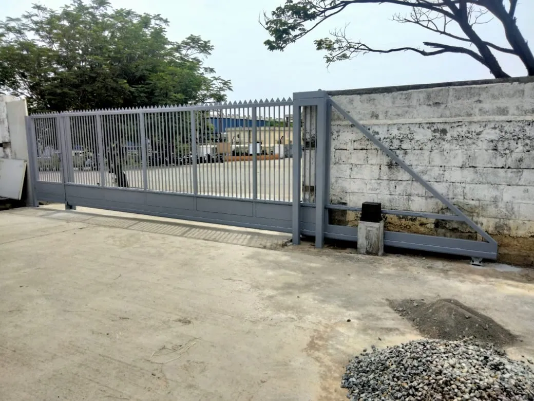 Automatic sliding gates, motorized gates, and remote gates with gate automation in Chennai. We provide gate repairs, motorization, and custom gate manufacturing services for residential and commercial properties, including steel gates, folding gates, cantilever gates, telescopic gates, grill gates, swing gates, and modern gates.